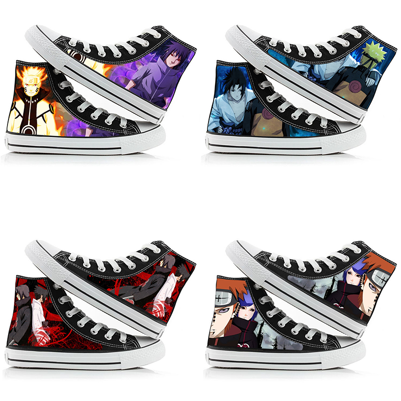 Anime Cosplay Girl Ideas - Sepatu Kanvas High-Top Naruto Uzumaki Sepatu