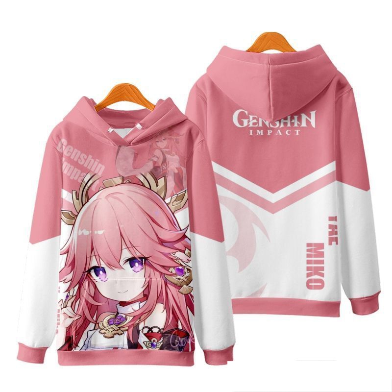 Cosplay Anime Yae Miko - Hoodie Cosplay Game Baru Genshin Impact