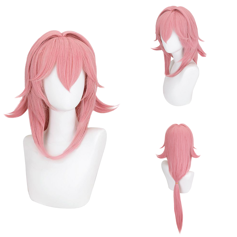 Cosplay Anime Yae Miko - Wig Cosplay Yae Miko Wig Sintetis
