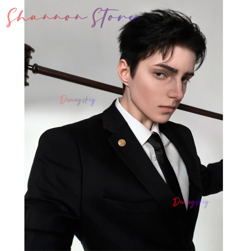 Cosplay Anime Black Hair - Hiromi Higuruma Wig Hitam Pendek Tampan