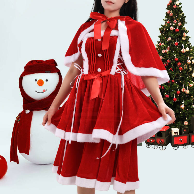 Anime Cosplay Little Girl - Gaun Natal 2025 COSPLAY Gaun Natal