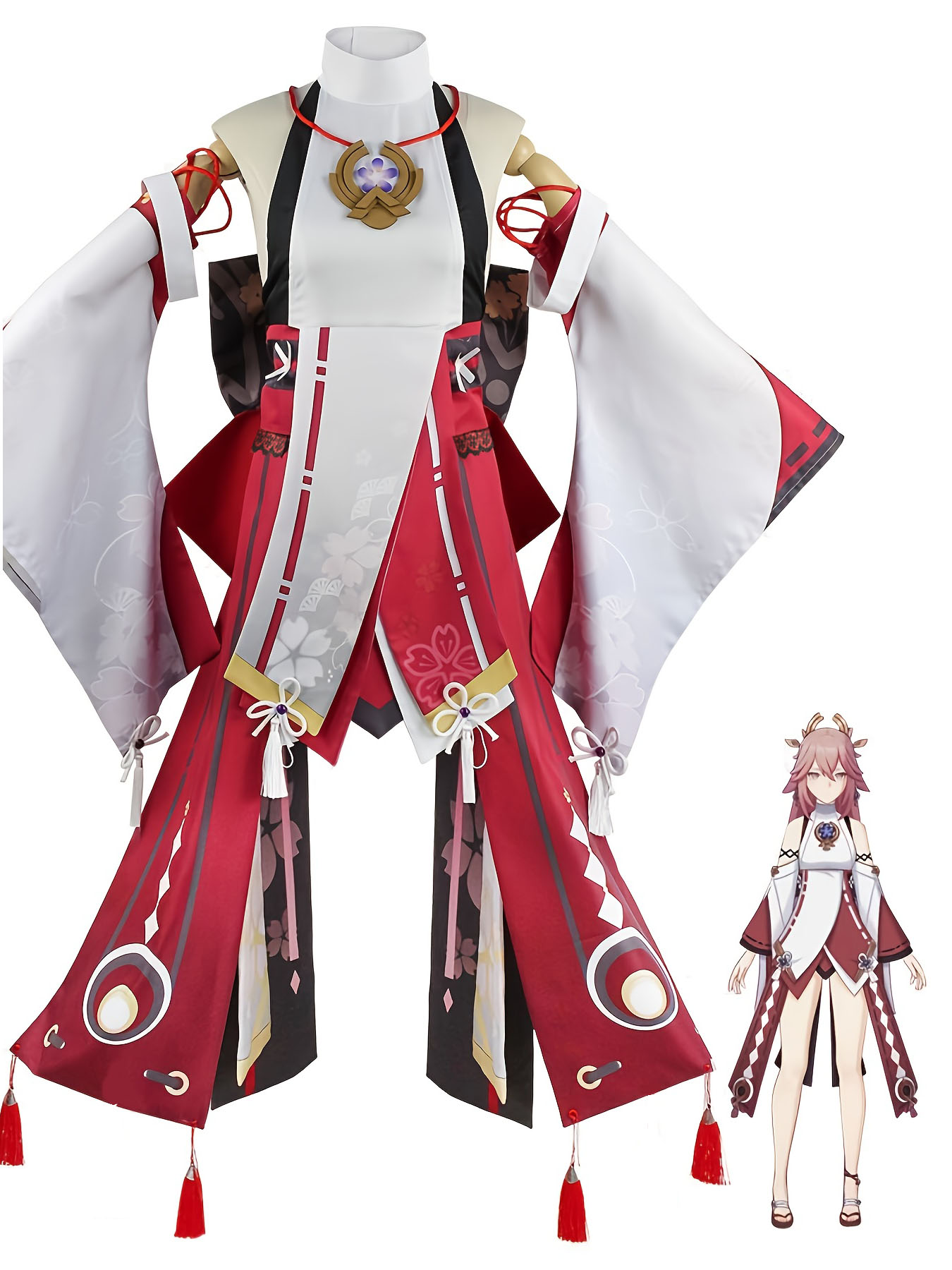 Cosplay Anime Yae Miko - Kostum Cosplay Genshin Impact Yae Miko