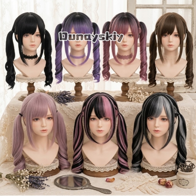 Cosplay Anime Black Hair - Cosplay Jirai Kei Pesta Halloween Wig