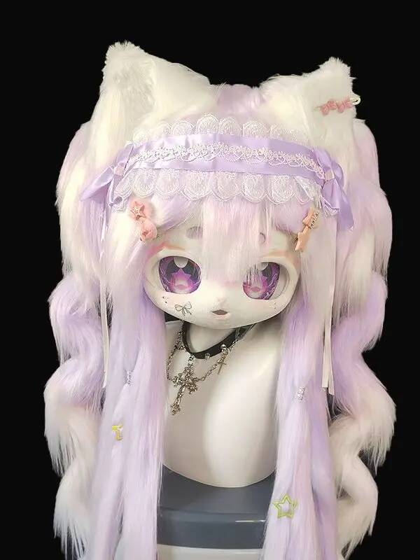 Anime Cosplay Mask - Kepala Fursuit Kig Buatan Tangan, Topeng