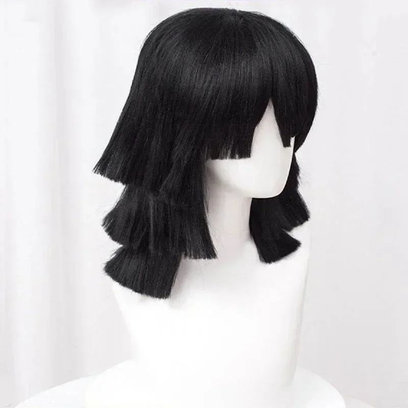 Wig Cosplay Iguro Obanai Kuali - Cosplay Anime Black Hair ulasan dan harga