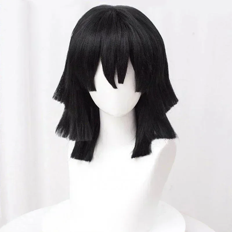 Wig Cosplay Iguro Obanai Kuali - Cosplay Anime Black Hair ulasan dan harga
