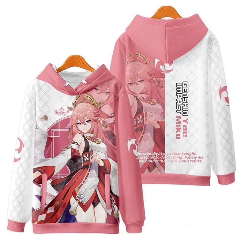 Hoodie Cosplay Game Baru Gensh - Cosplay Anime Yae Miko ulasan dan harga