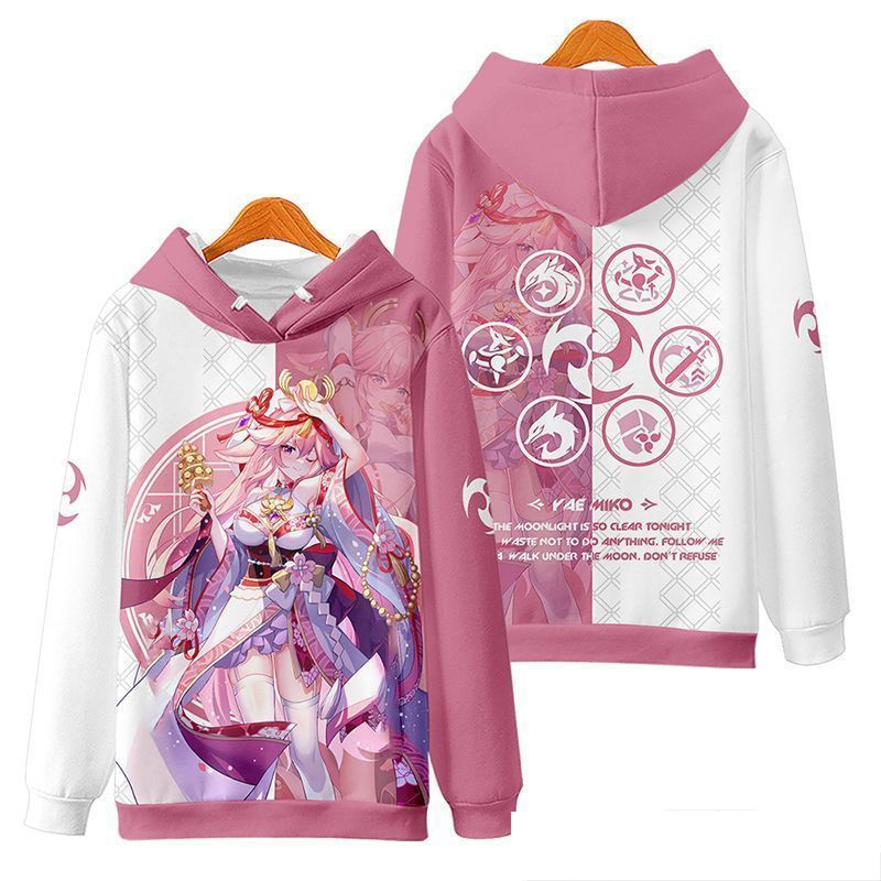 Hoodie Cosplay Game Baru Gensh - Cosplay Anime Yae Miko ulasan dan harga