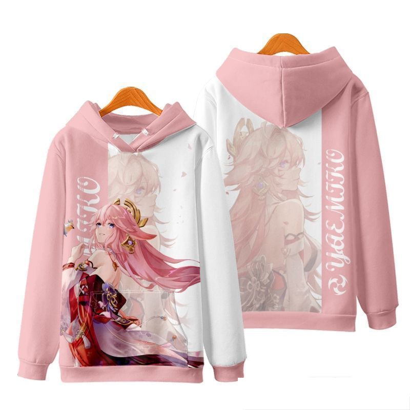 Hoodie Cosplay Game Baru Gensh - Cosplay Anime Yae Miko ulasan dan harga