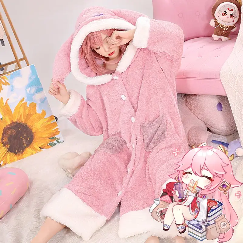Set piyama Anime Zhongli Xiao  - Cosplay Anime Yae Miko ulasan dan harga