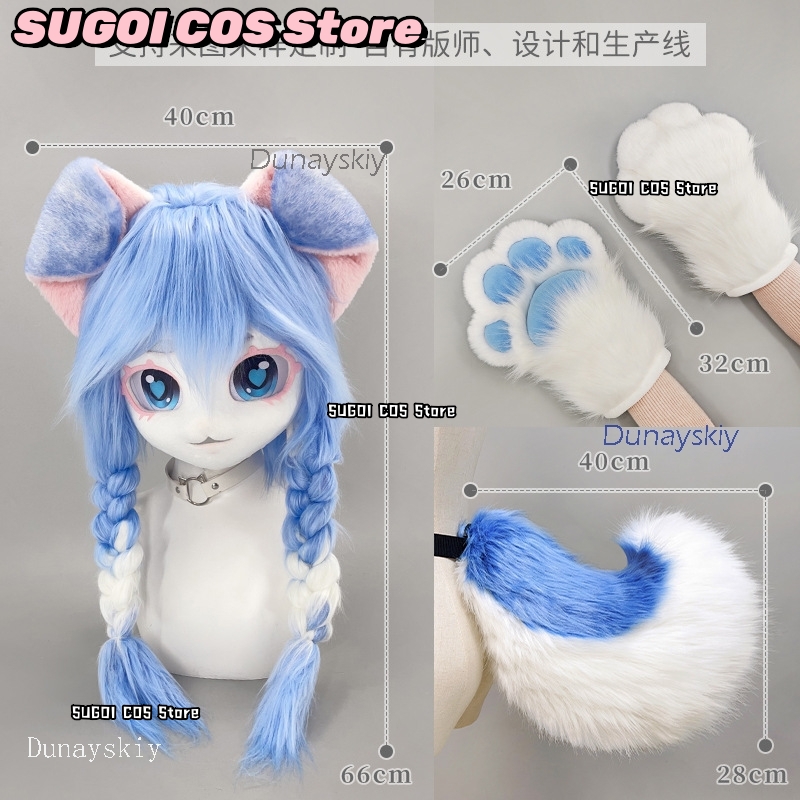 aBcSCS*Fursuit Head Kigurumi T - Anime Cosplay Mask ulasan dan harga