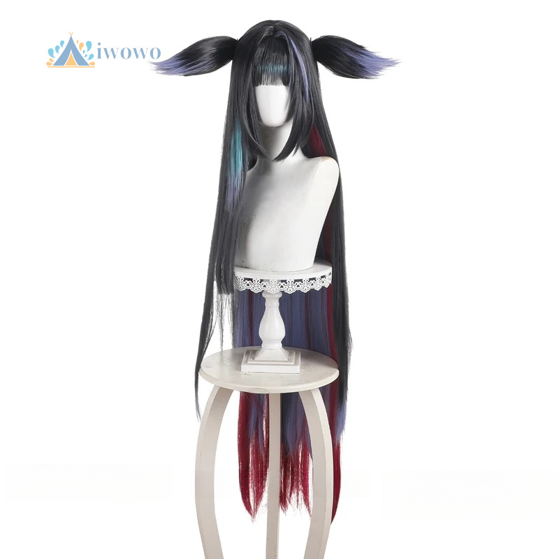 Wig Cosplay Arknights Mio Ramb - Cosplay Anime Black Hair ulasan dan harga