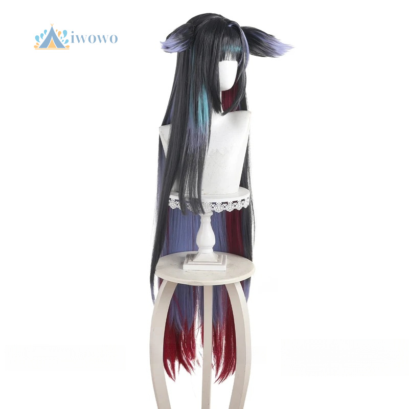 Wig Cosplay Arknights Mio Ramb - Cosplay Anime Black Hair ulasan dan harga