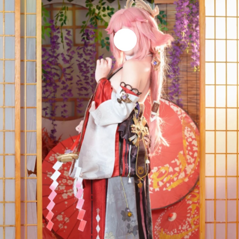 Kostum Cosplay Yae Miko Genshi - Cosplay Anime Yae Miko ulasan dan harga