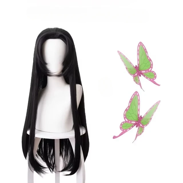 Wig Anime Kochou Kanae Kimetsu - Cosplay Anime Black Hair ulasan dan harga