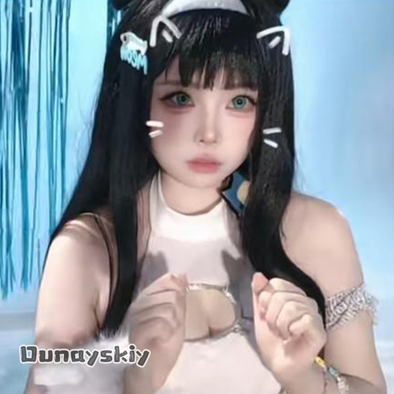 CR817GODDESSS Anime VICTORYRY  - Cosplay Anime Black Hair ulasan dan harga