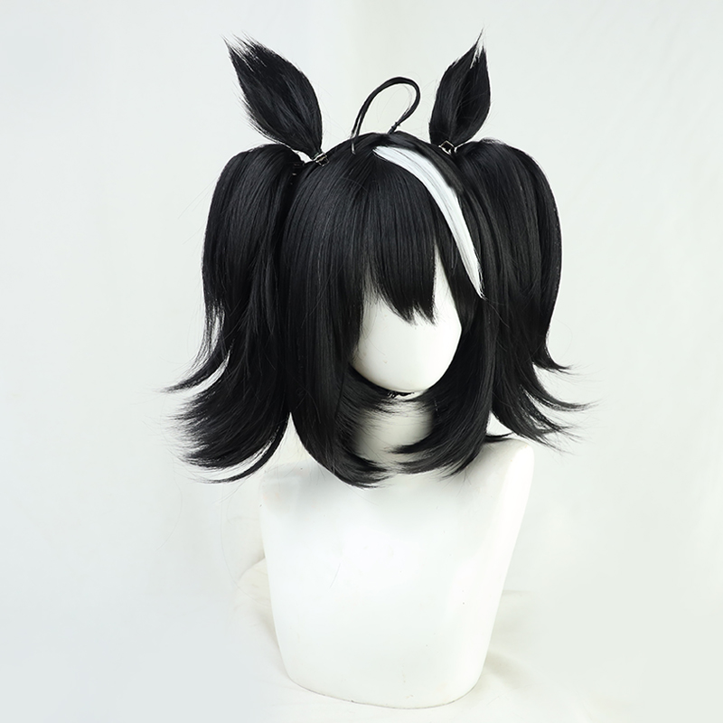 Wig Cosplay Hitam Anime Uma Mu - Cosplay Anime Black Hair ulasan dan harga